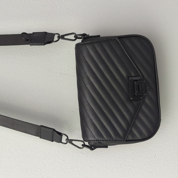Aldo Handbags - Aldo black quilted crossbody bag. Women's black crossbody purse. Adjustable.